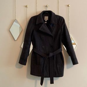 Old Navy Dark Gray Wool Peacoat - L